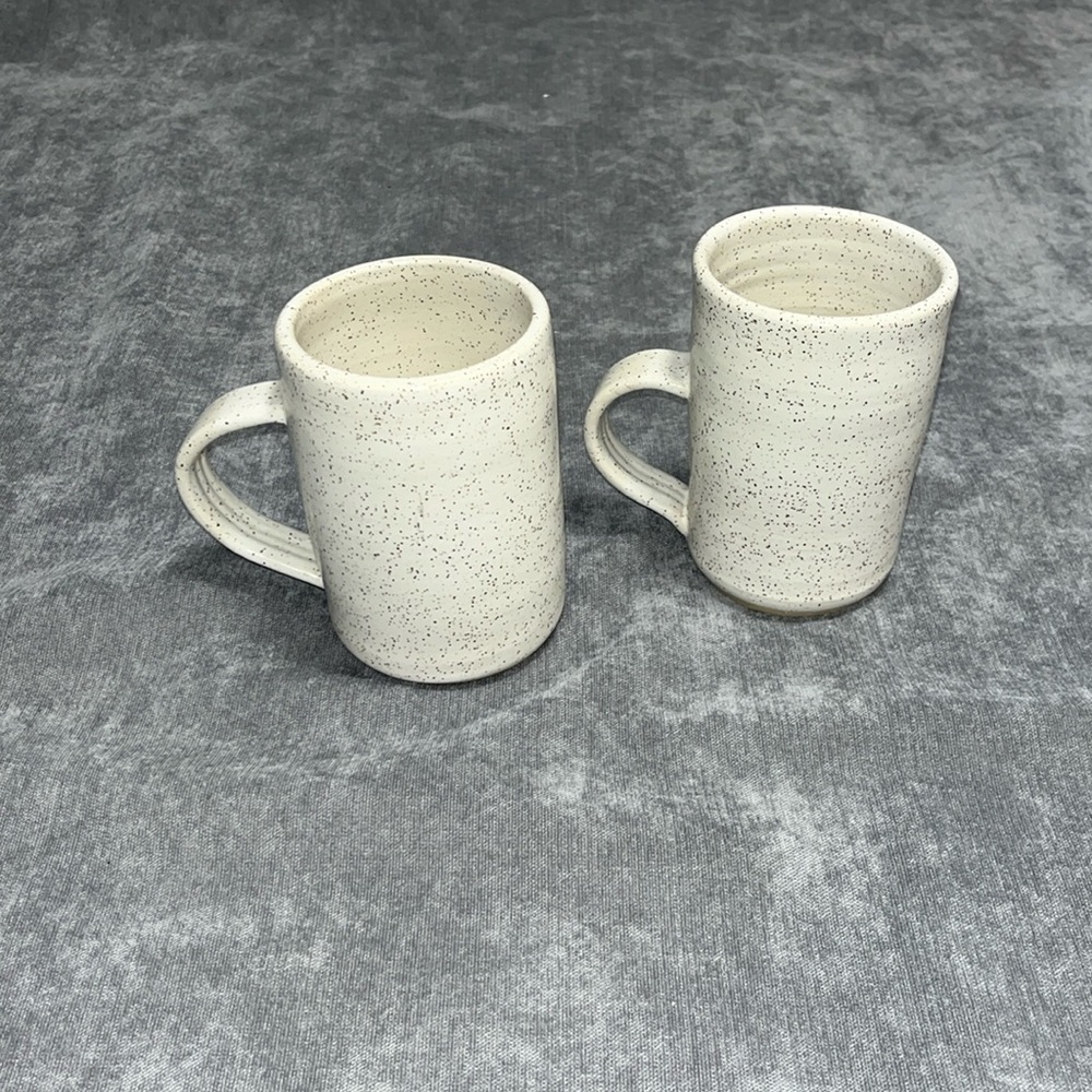 2 large handcrafted pottery mugs​